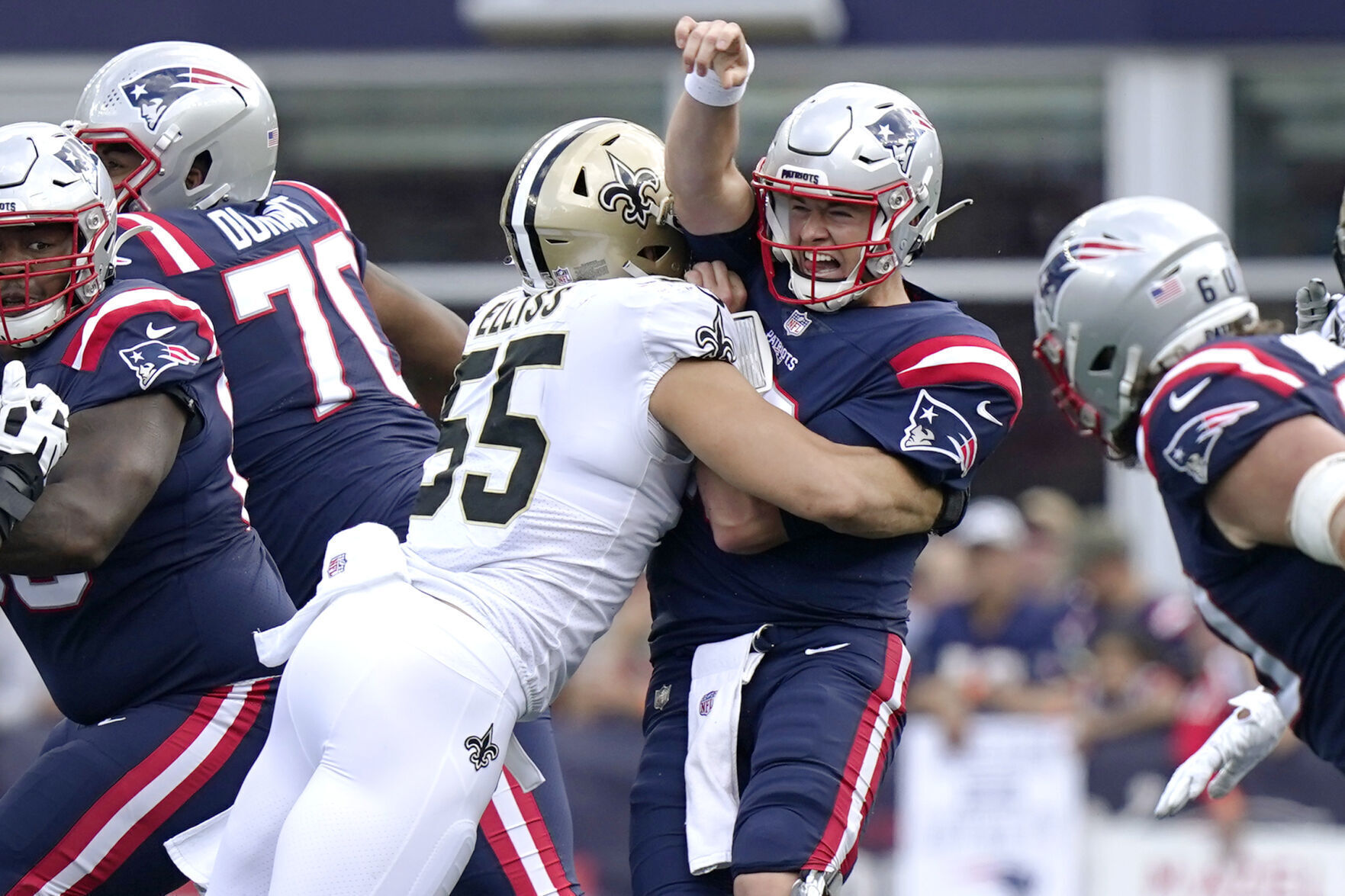 APTOPIX Saints Patriots Football